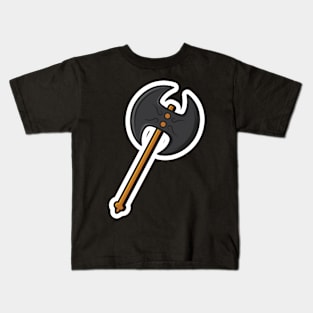 Ax hammer vector illustration. Weapon object icon concept. Dangerous wooden ax vector design. Kids T-Shirt